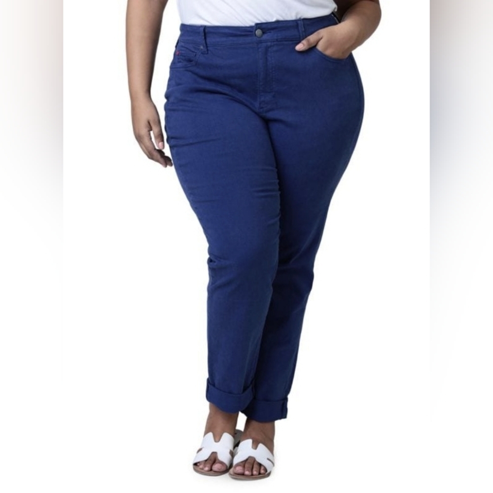 Slink Women's Plus Size Curvy High Rise Stretch Purple Denim Jeans Size 22